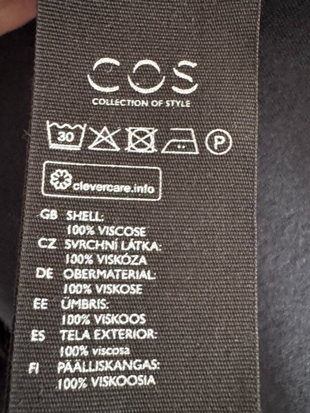 NWT COS Scuba Hi/Low Hem Dress in Navy, size Small - Picture 7 of 11